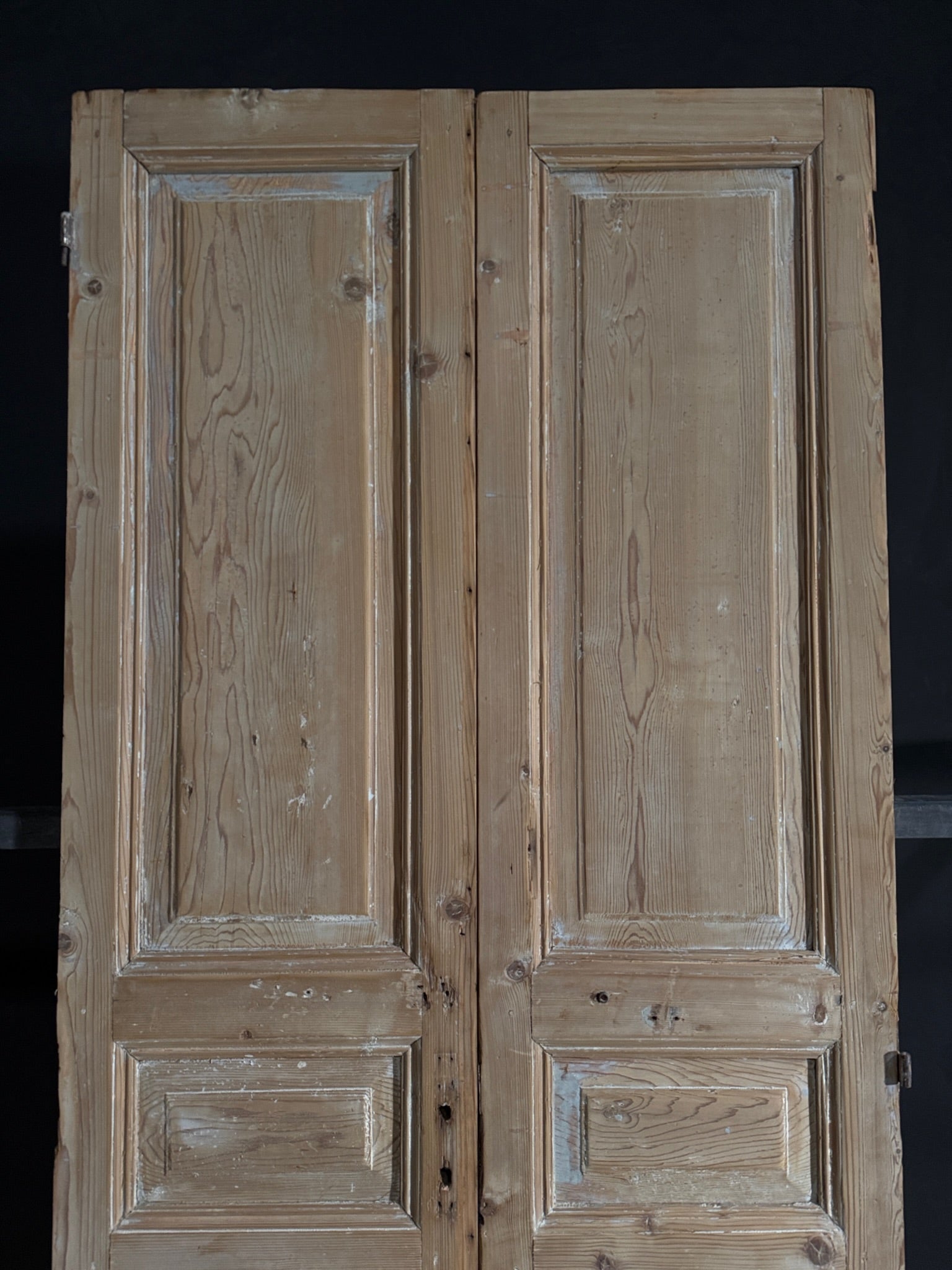 Antique 3 Panel Solid Double Doors - 43.25x98.5 - N522