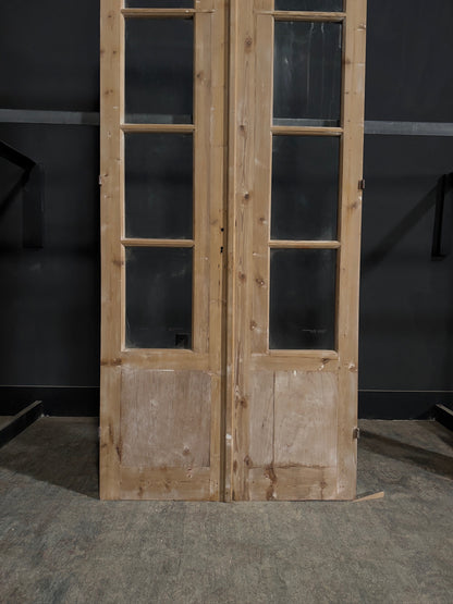 Antique Glass 4 Lite French Doors - 40x95 - N373