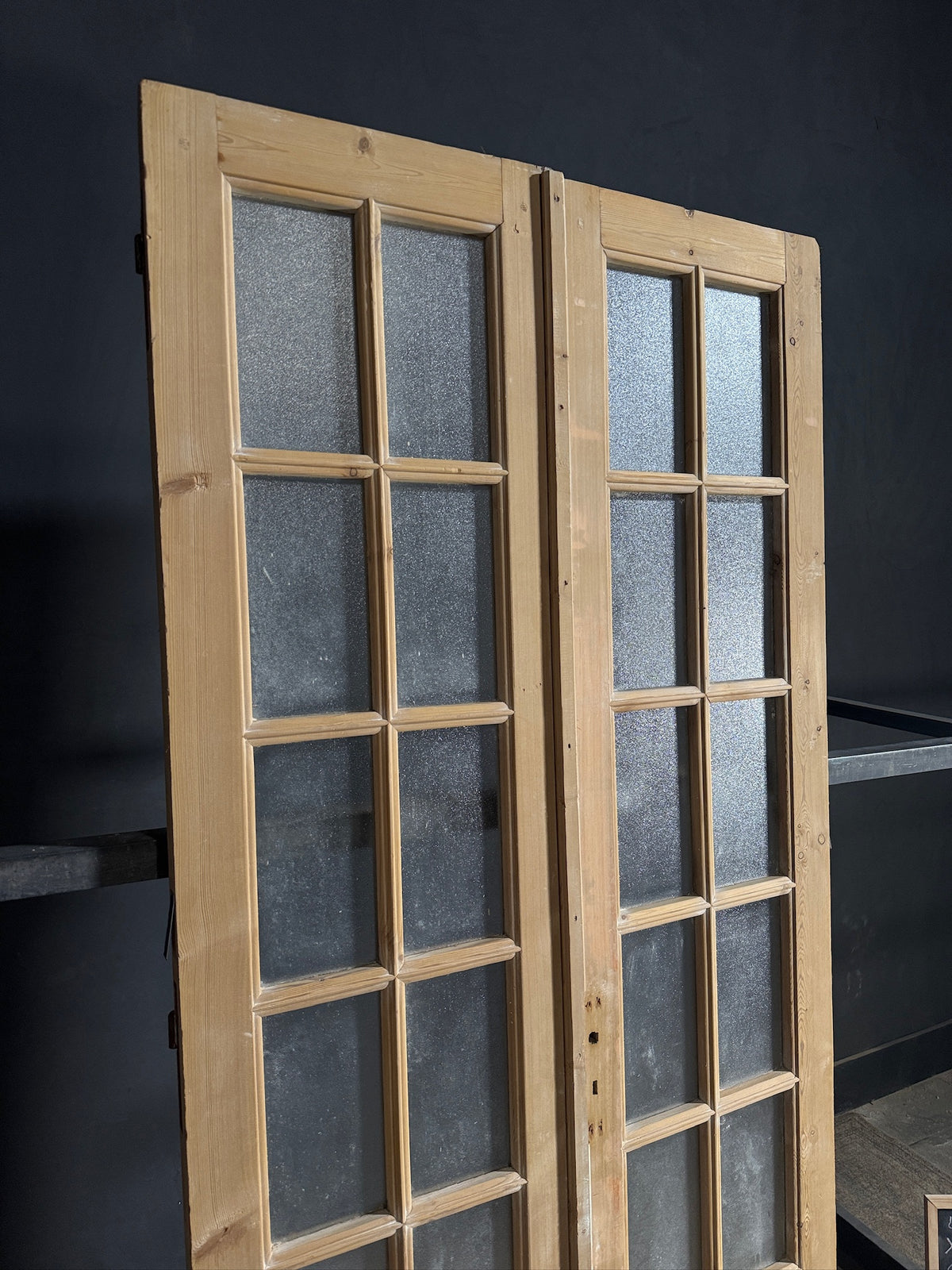 Antique Obscured Glass 10 Lite French Doors - 44x96 - N672