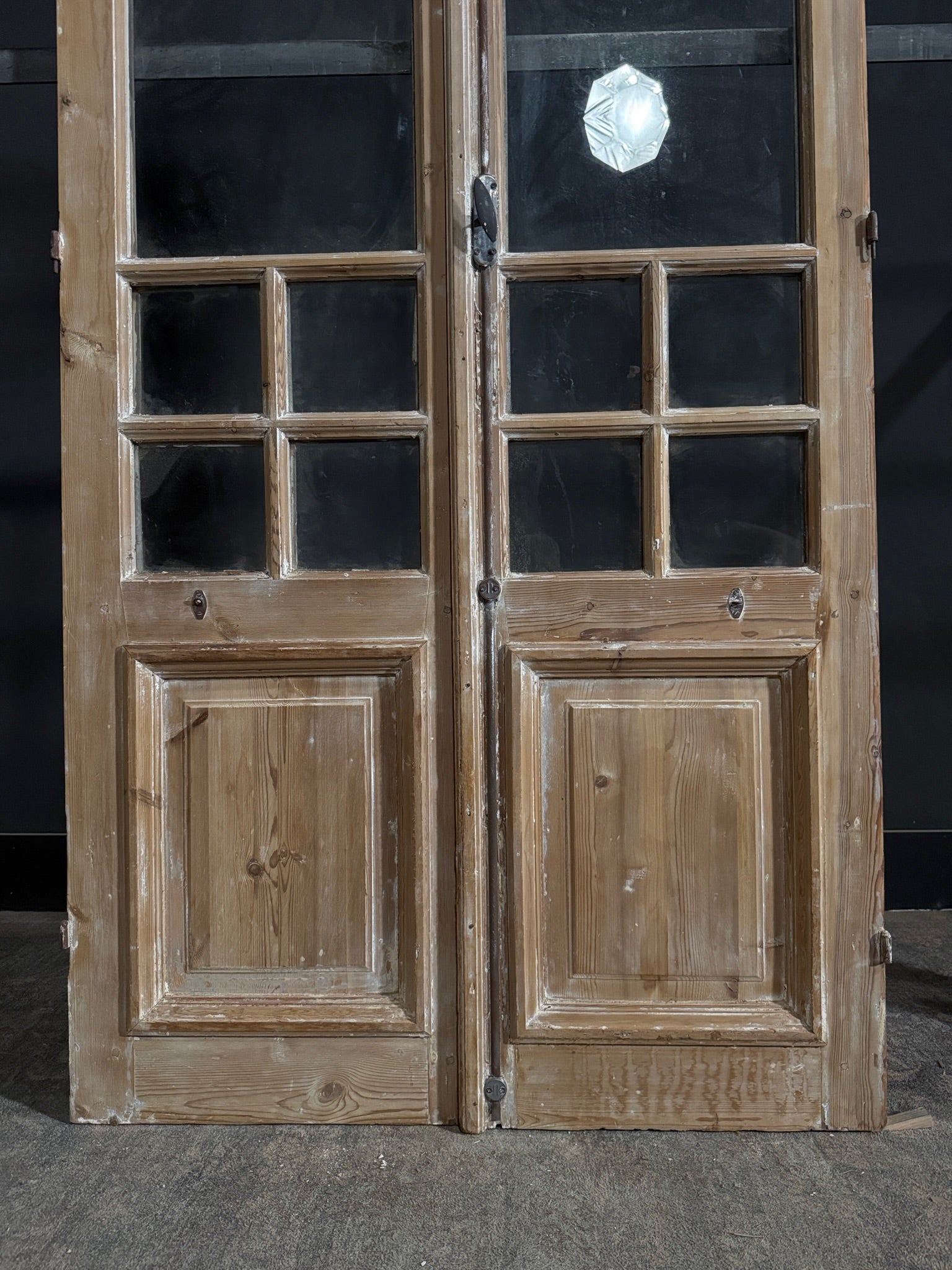 Antique Glass 7 Lite French Doors - 43.75x92.25 - N393