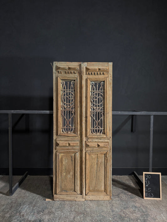 Antique Iron French Doors - 40x93 - N83