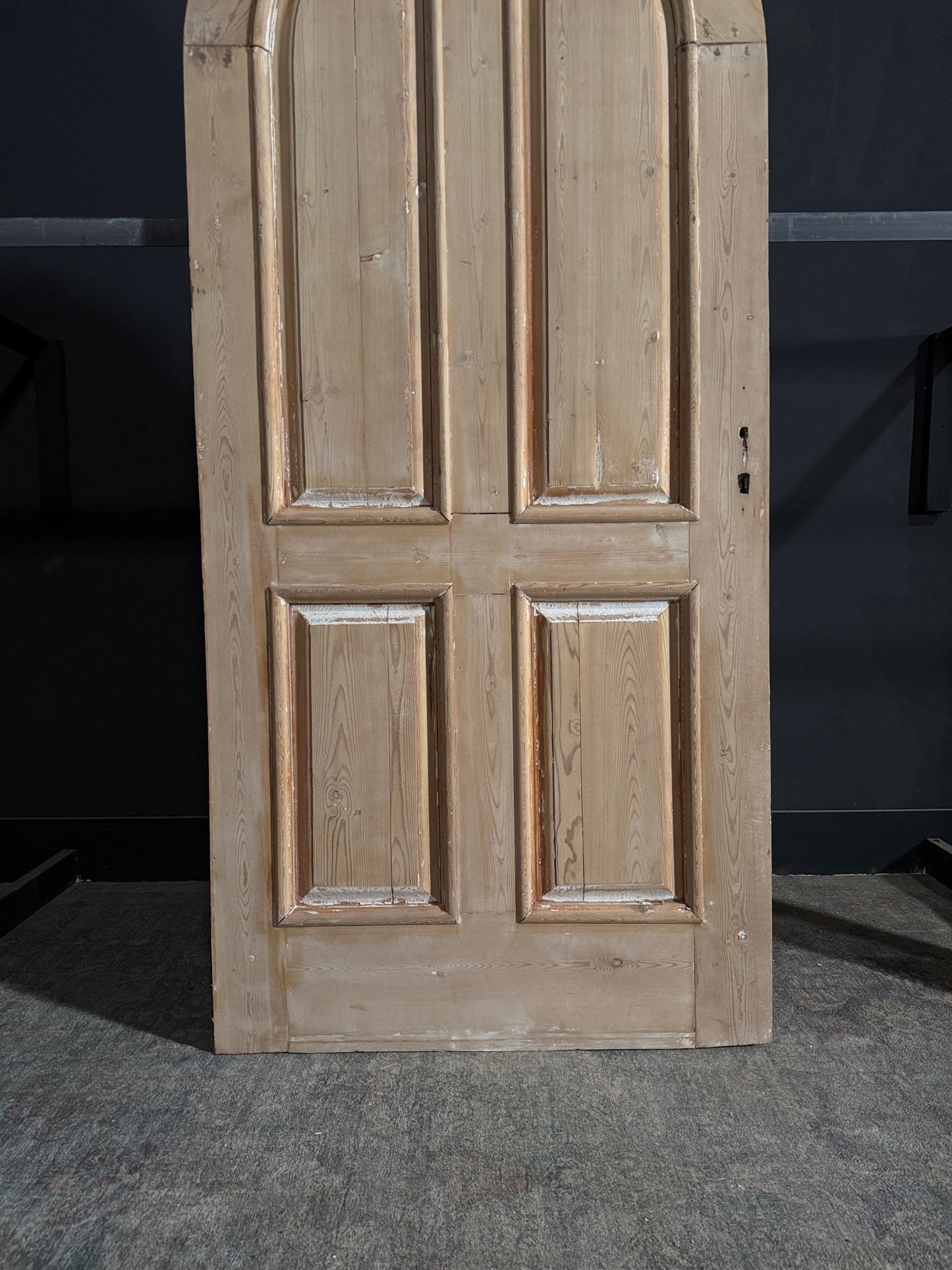 Antique 4 Panel Arched Solid Single Door - 40.25x90 - W150