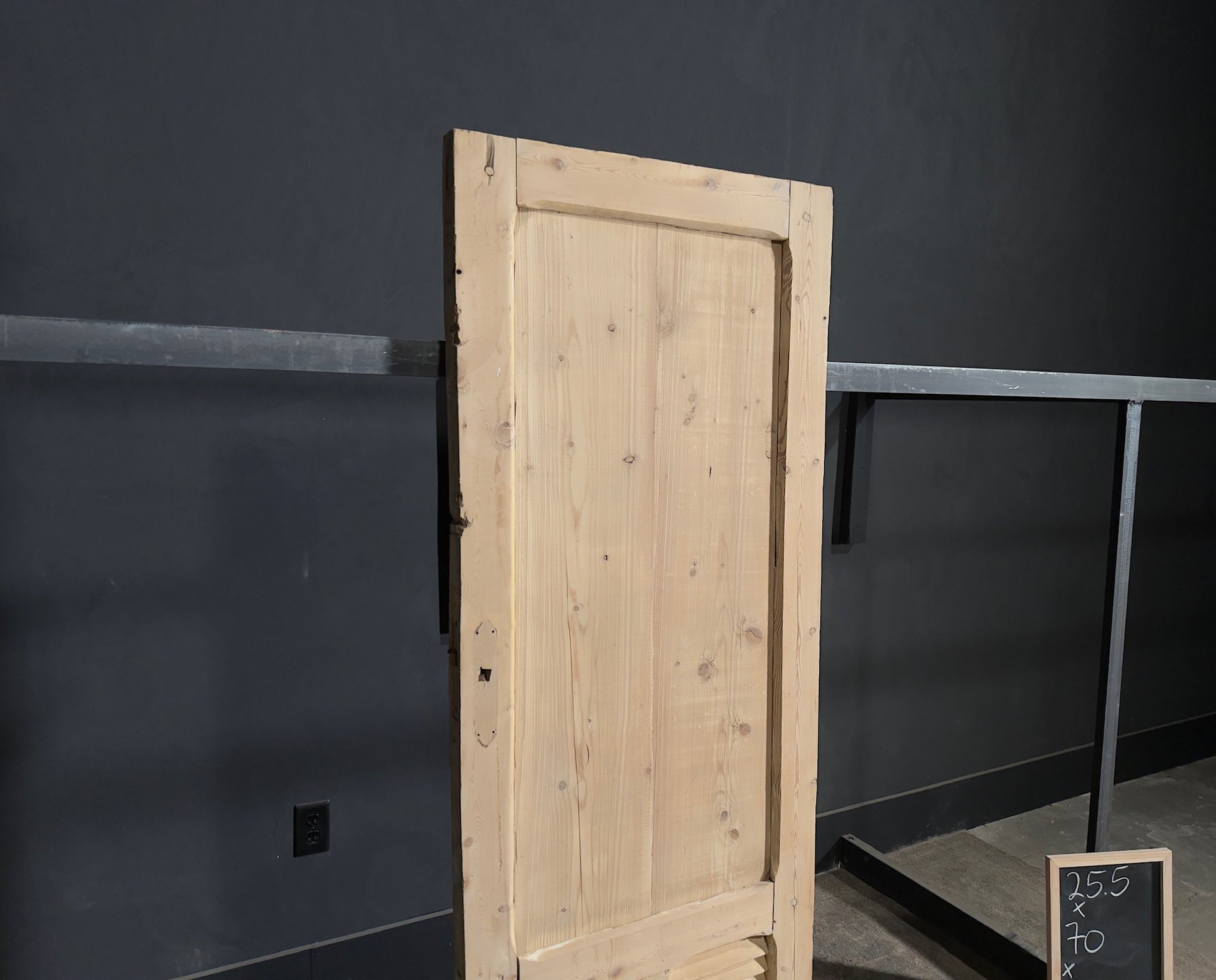 Antique Louvered 2 Panel Single Door - 25.5x70 - N141