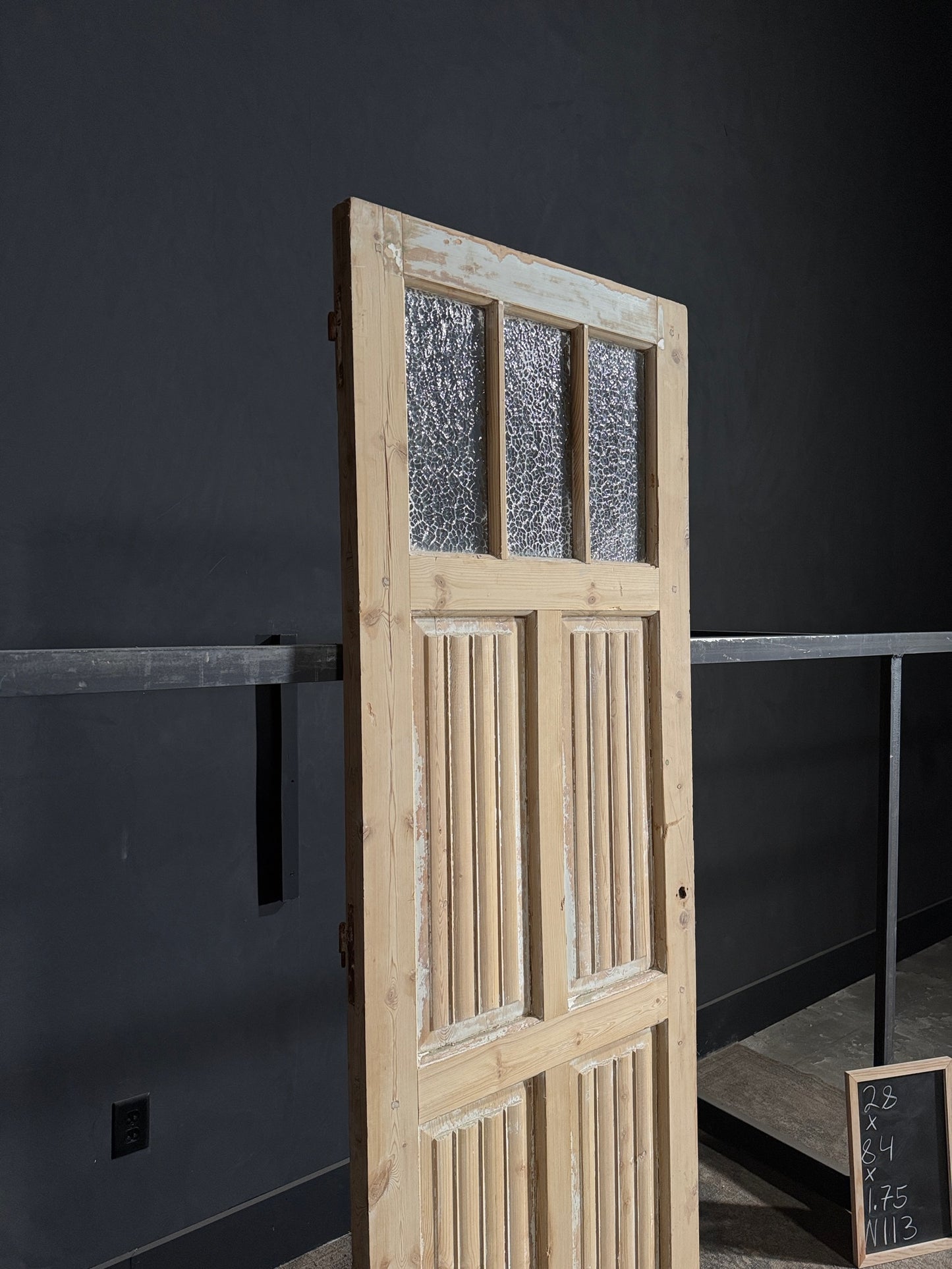 Antique Fluted 3 Lite Single Door - 28x84 - N113