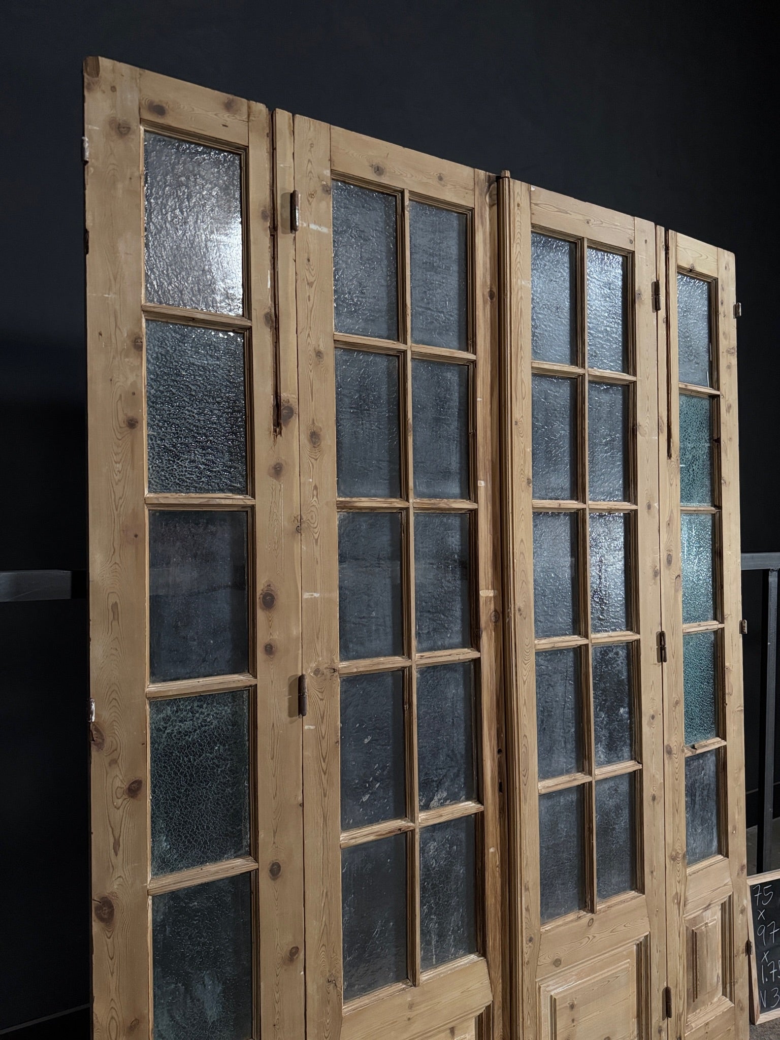 Antique Obscured Glass Bi-Fold Doors - 75x97 - N309