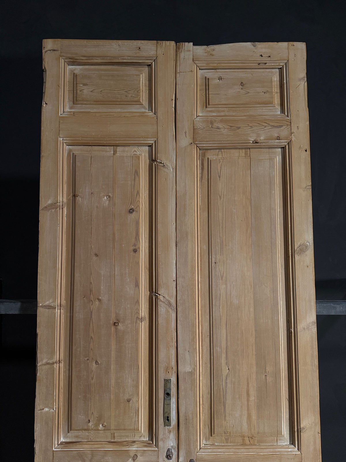Antique 4 Panel Solid Double Doors - 43.5x102.5 - N530