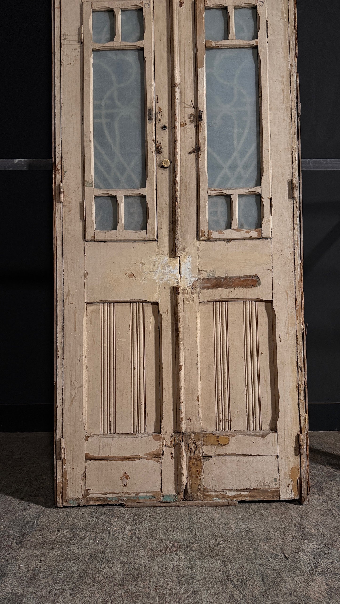 Antique Iron French Doors - 39.75x126 - N136