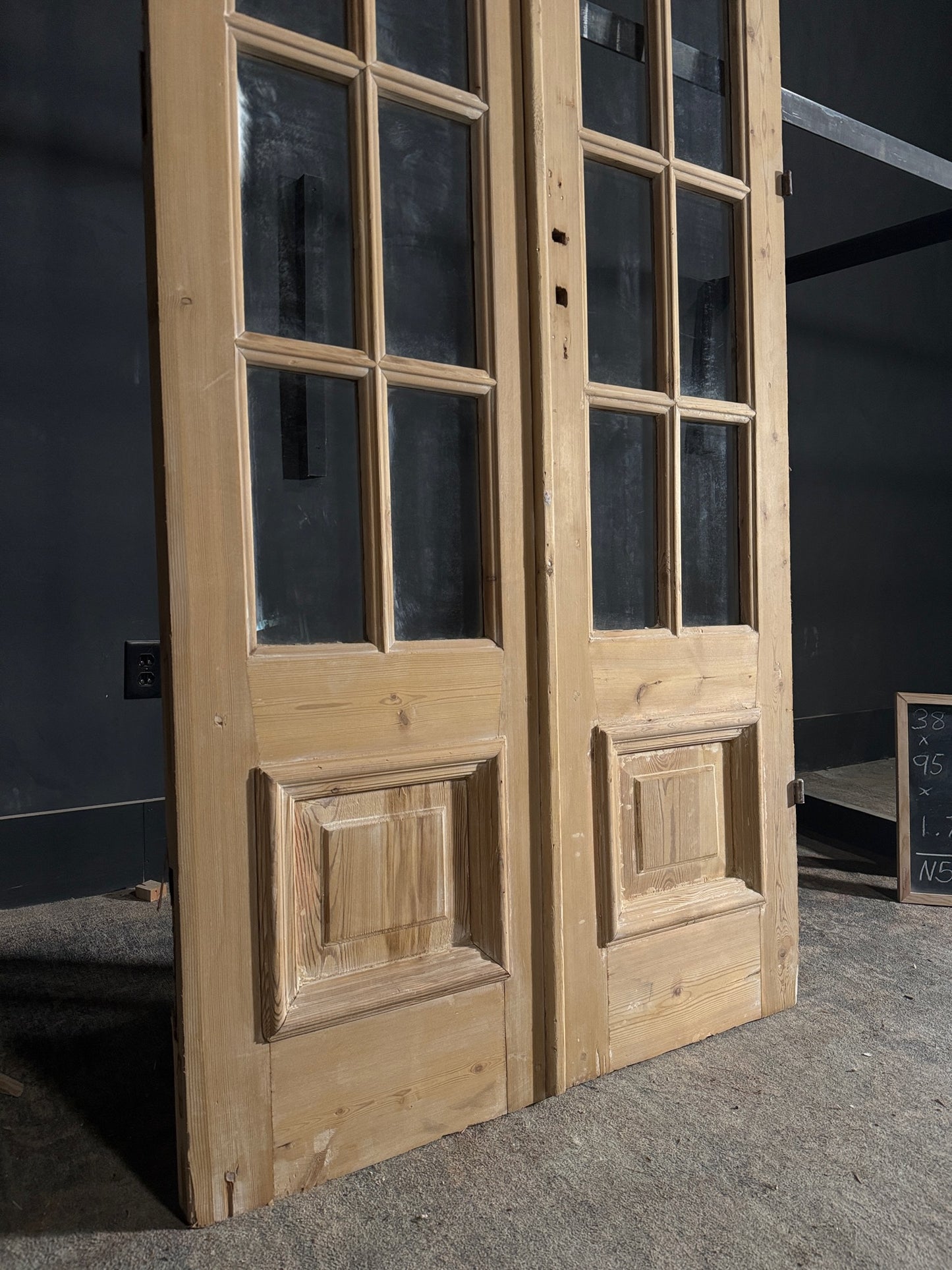 Antique Glass 10 Lite French Doors - 38.5x95.5 - N547
