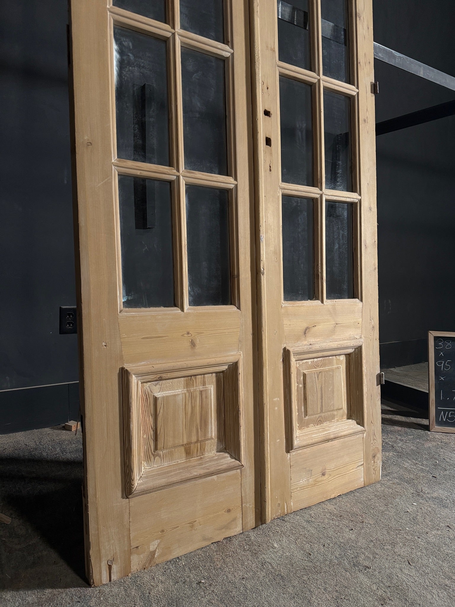 Antique Glass 10 Lite French Doors - 38.5x95.5 - N547