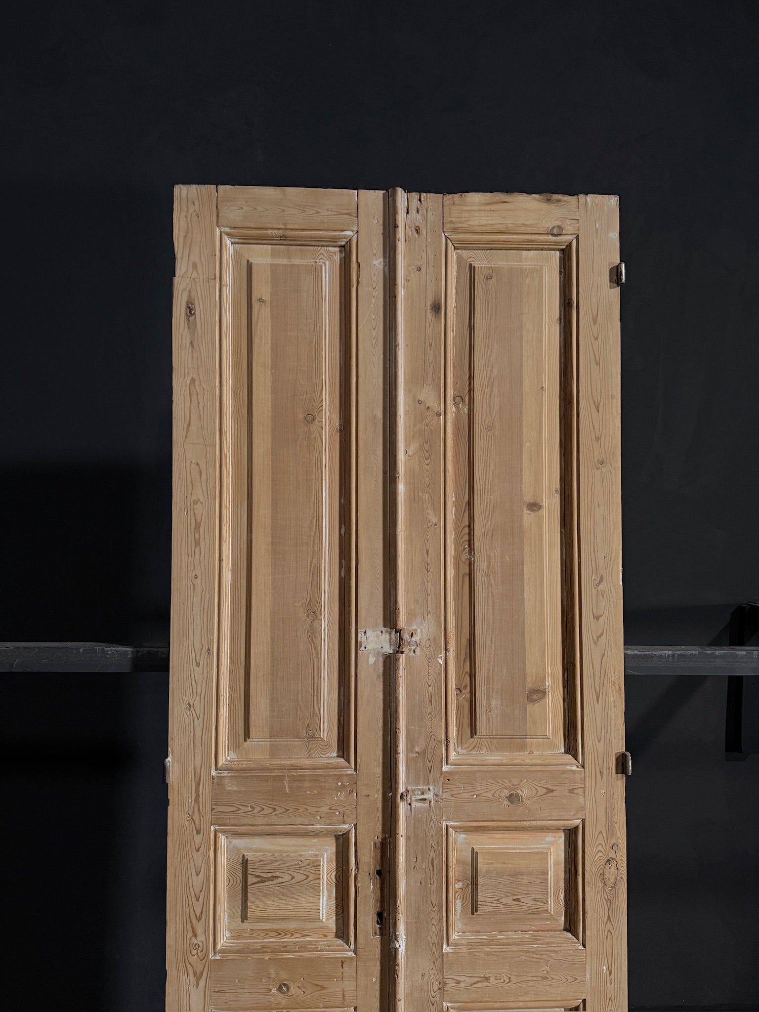 Antique Iron 3 Panel Double Doors - 35.25x96 - N14
