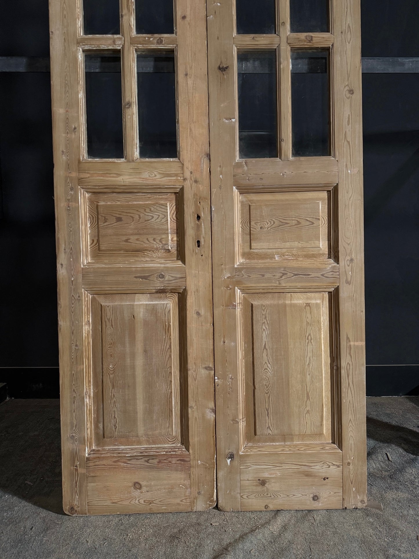 Antique Glass 6 Lite French Doors - 40x95.5 - N513