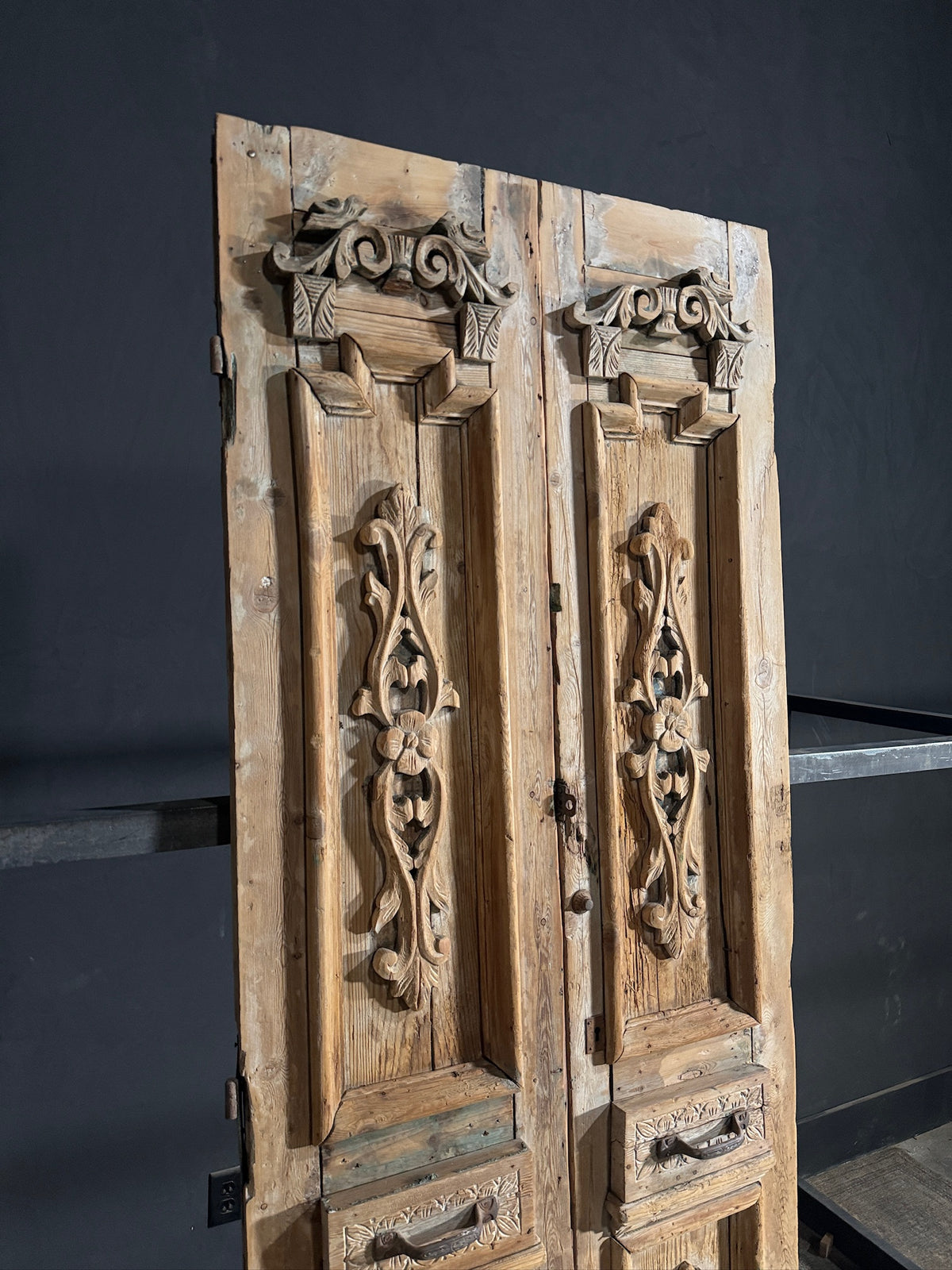 Antique Carved Double Doors - 35x94 - N643