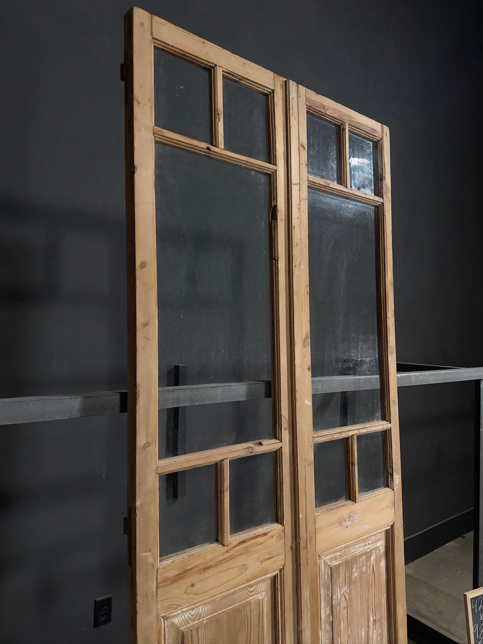 Antique Glass 4 Lite French Doors - 42.5x98.5 - N371
