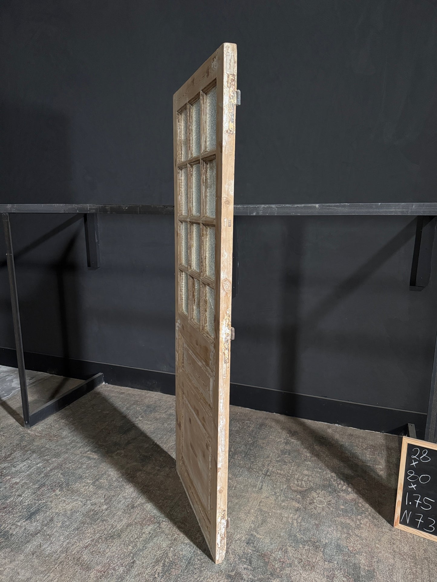 Antique Obscured Glass 12 Lite Single Door - 28x80 - N73