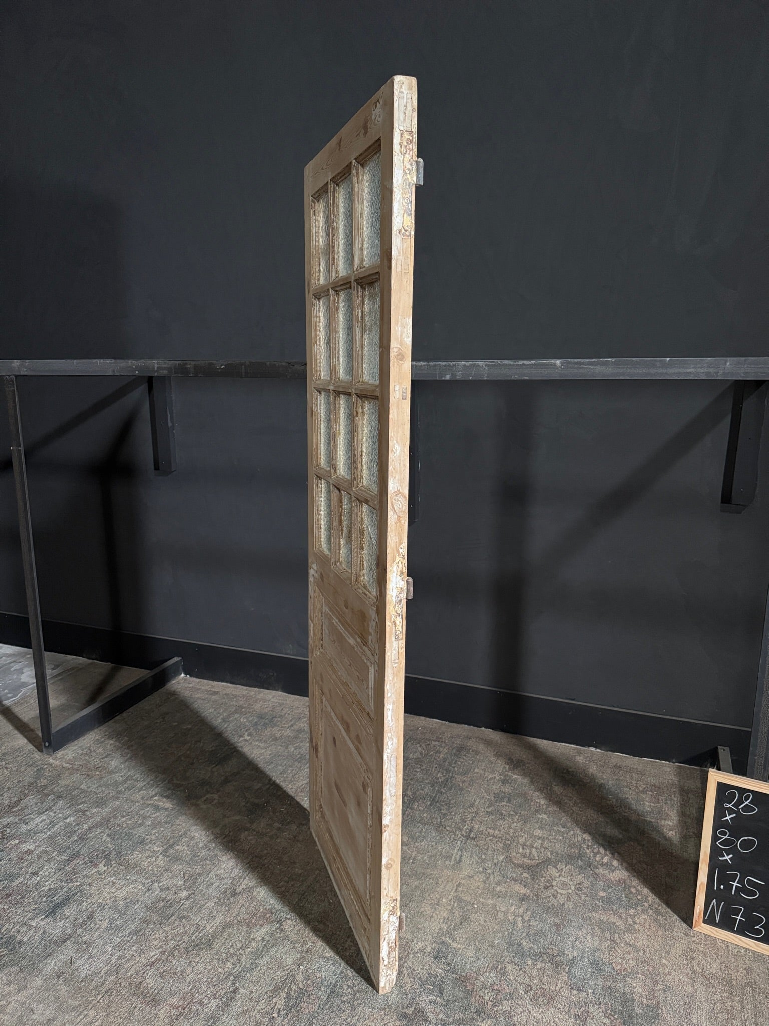 Antique Obscured Glass 12 Lite Single Door - 28x80 - N73