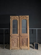 Antique Carved Iron French Doors - 56x98 - N583