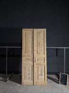 Antique 3 Panel Solid Double Doors - 40.25x90 - N587