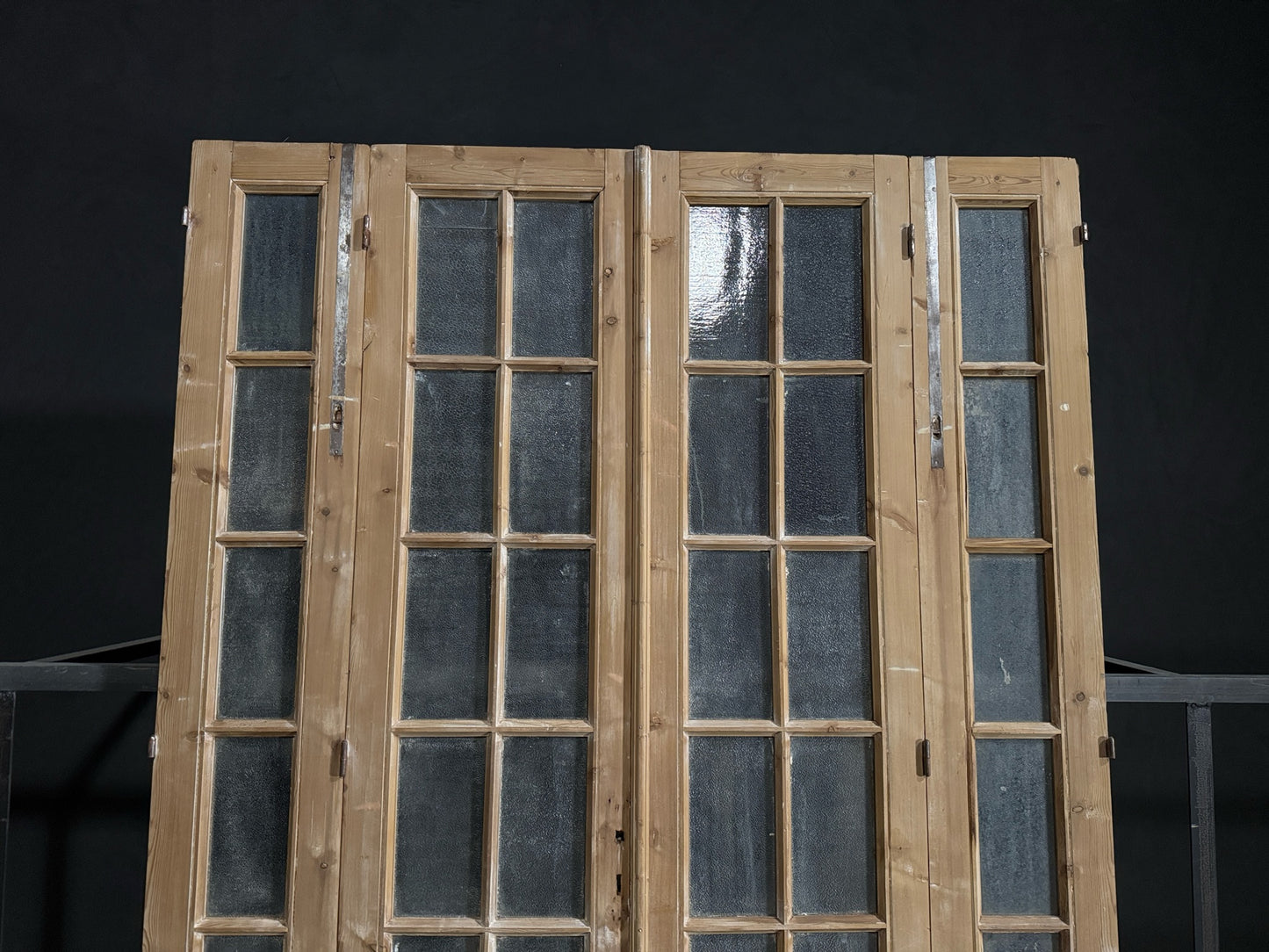 Antique Obscured Glass French Doors - 74.5x103 - N277