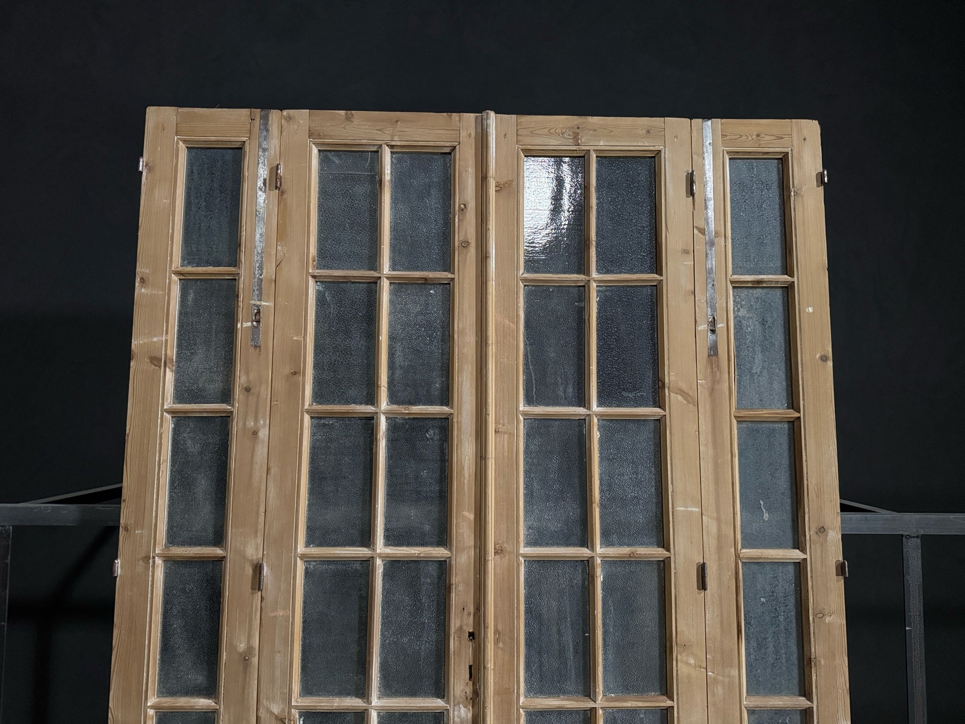 Antique Obscured Glass French Doors - 74.5x103 - N277