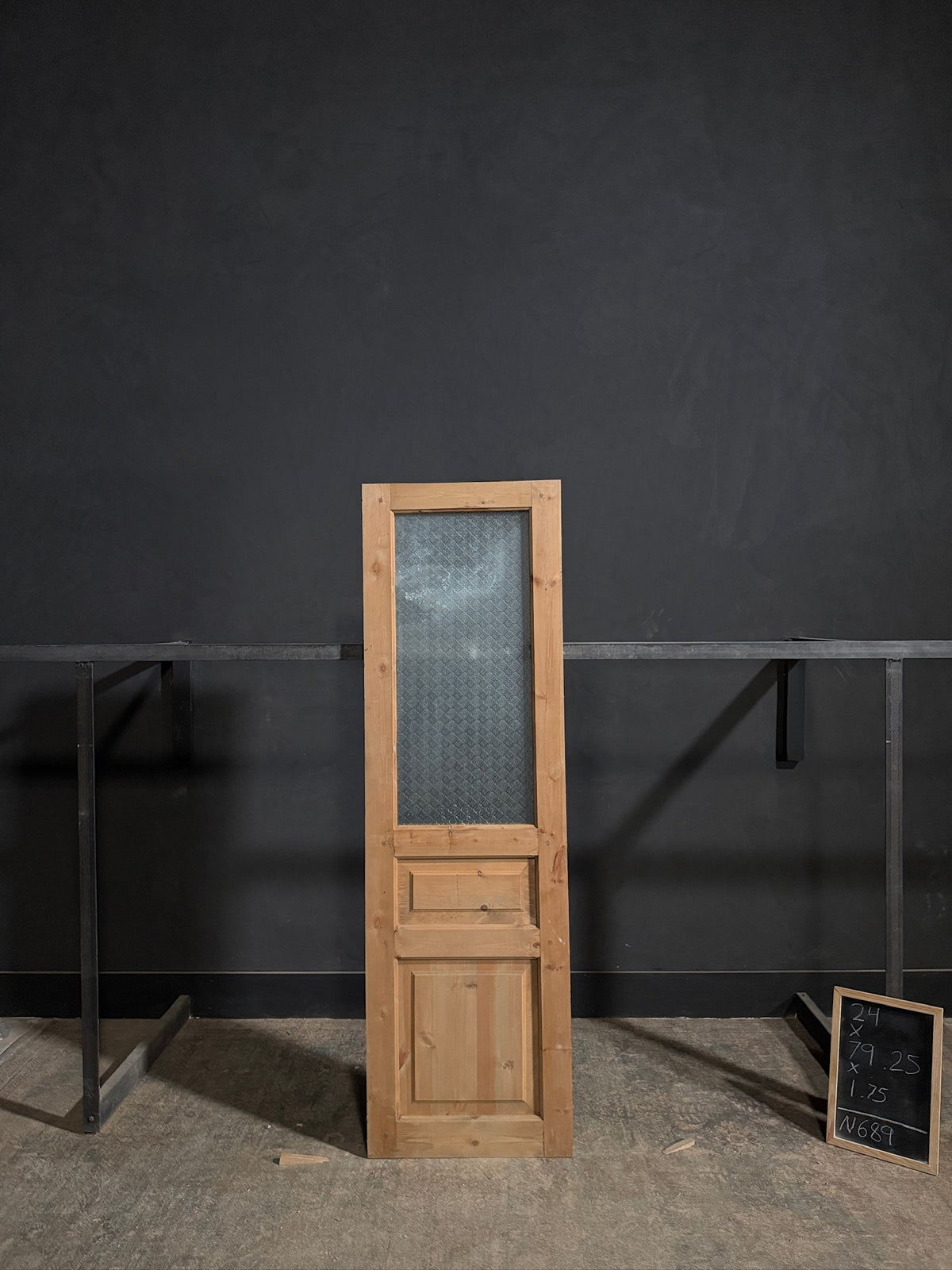 Antique Obscured Glass 1 Lite Single Door - 24x79.25 - N689