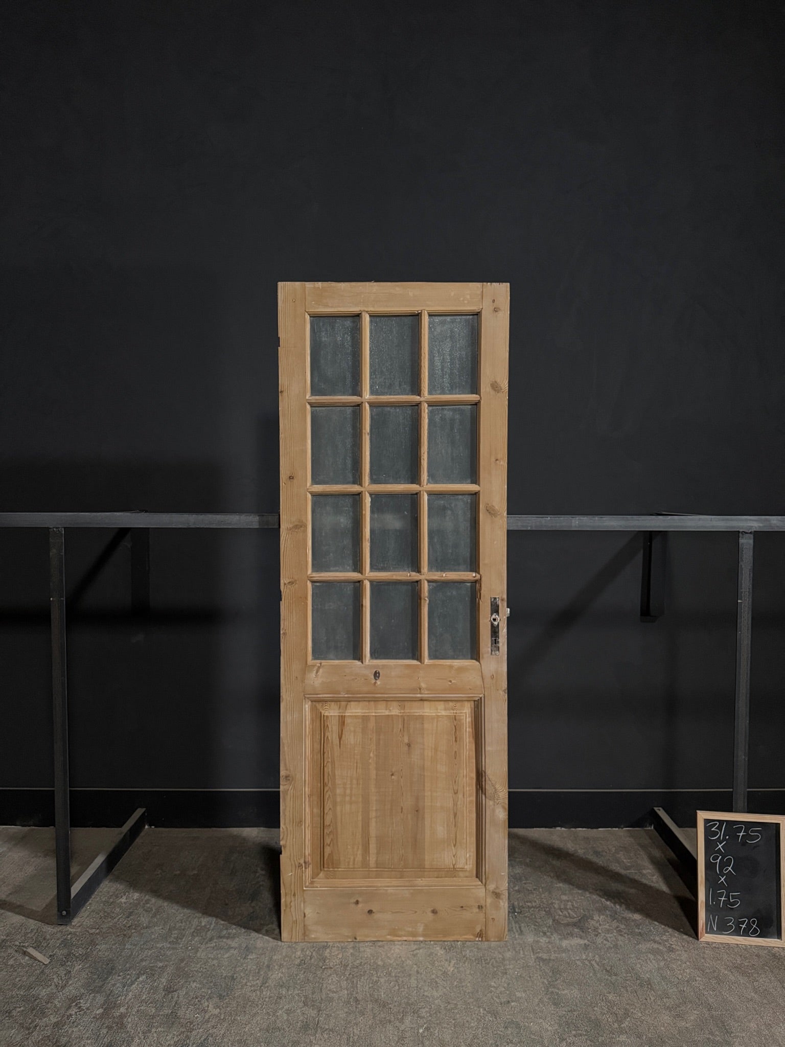 Antique Obscured Glass 12 Lite Single Door - 31.75x92 - N378