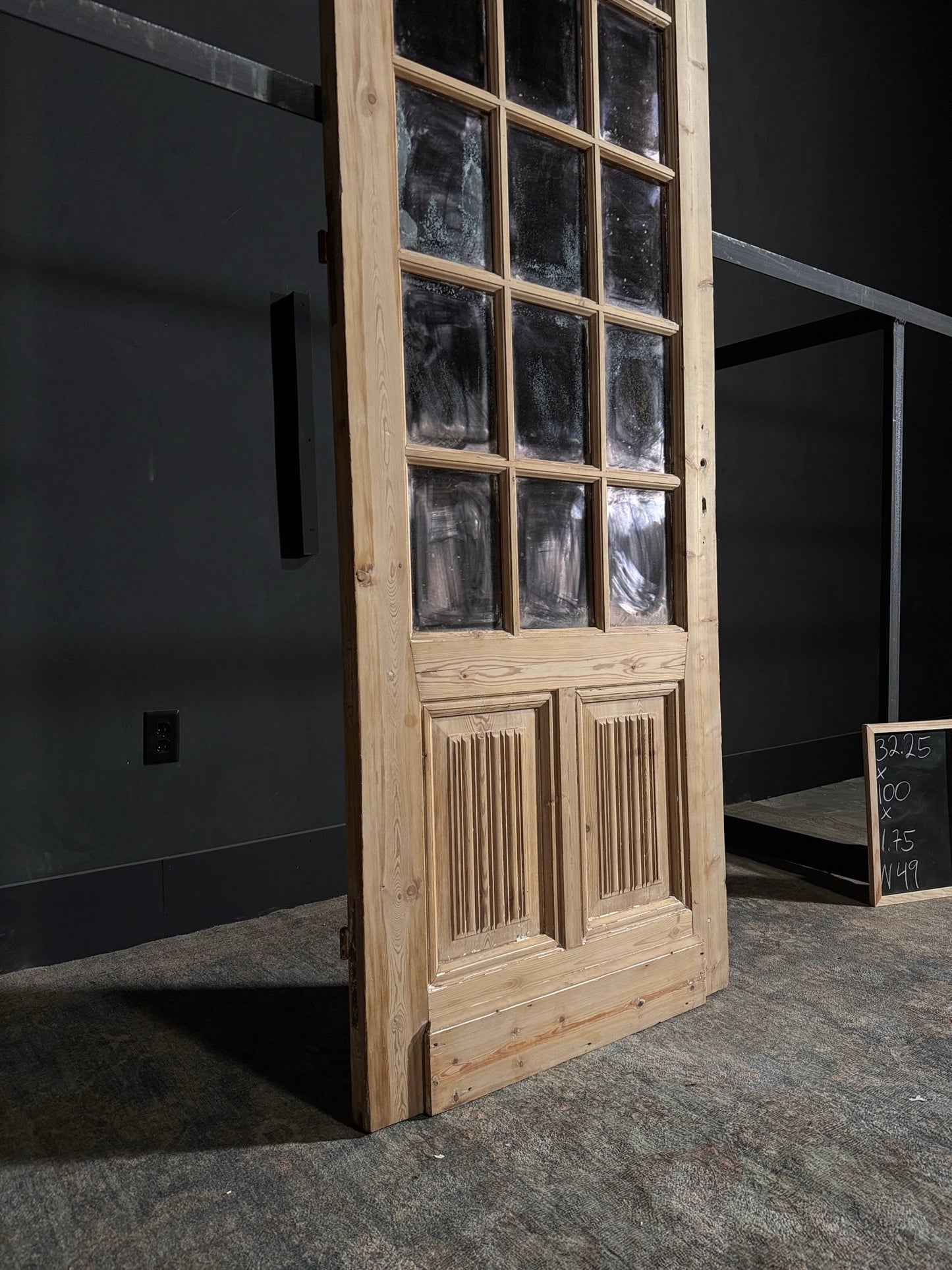 Antique Mirrored 18 Lite Door - 32.25x100 - W49