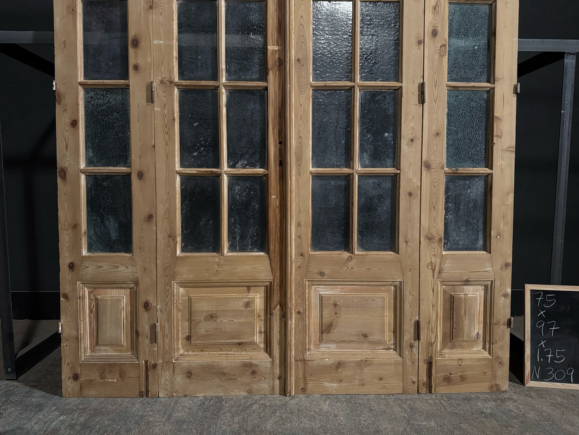 Antique Obscured Glass Bi-Fold Doors - 75x97 - N309
