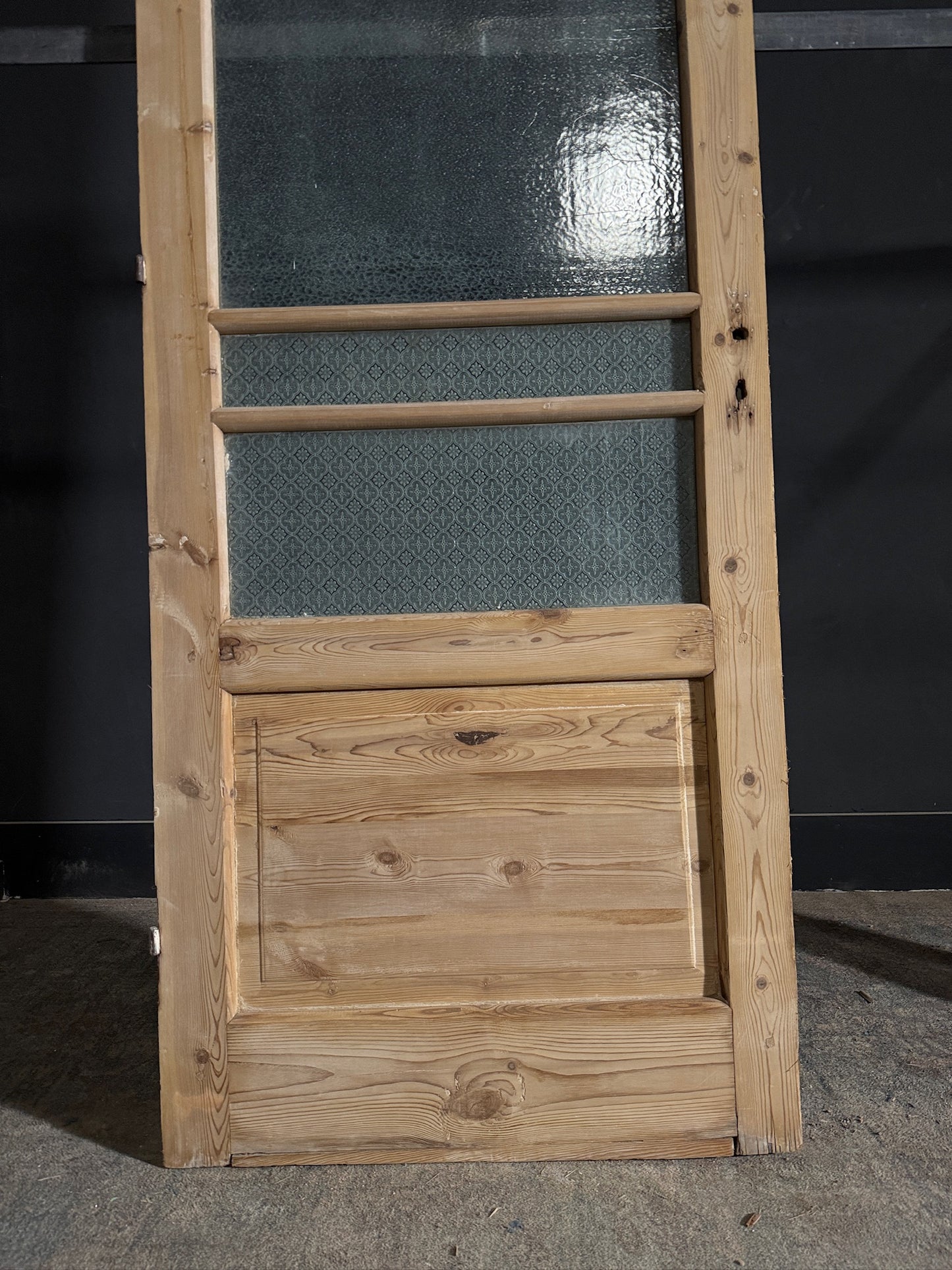 Antique Obscured Glass Single Door - 32x86.25 - N497