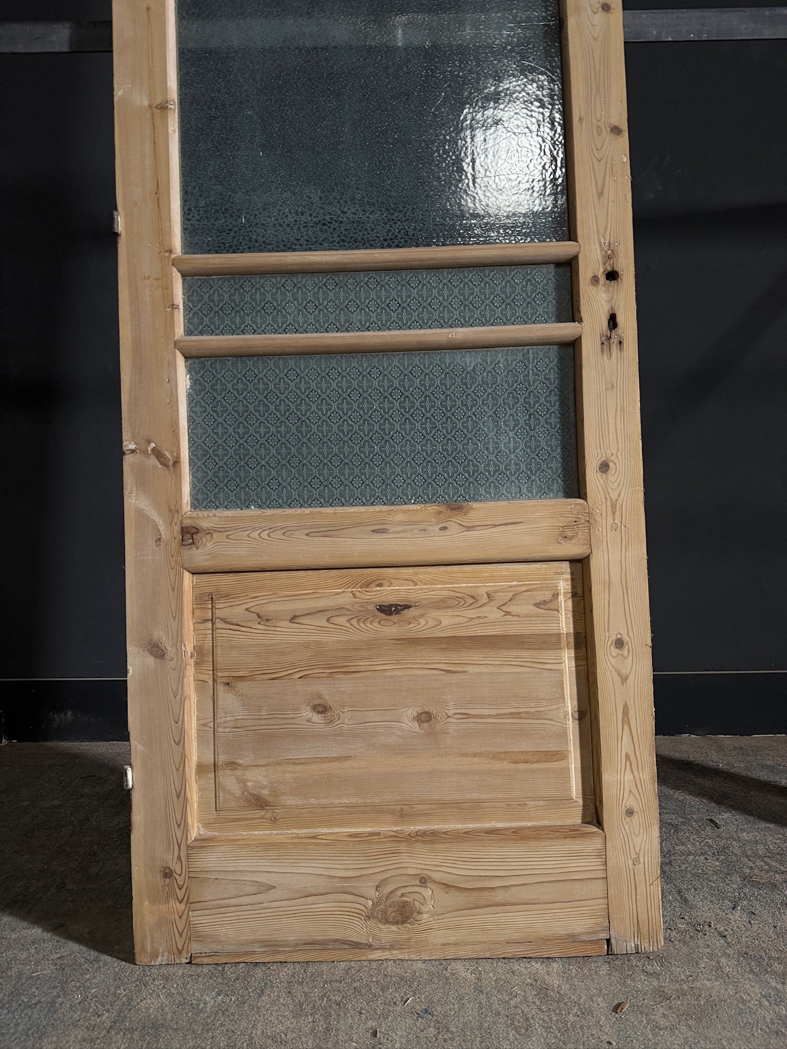 Antique Obscured Glass Single Door - 32x86.25 - N497