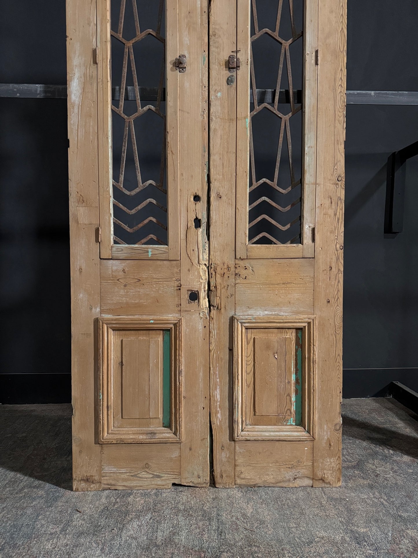 Antique Iron French Doors - 40x96 - N69