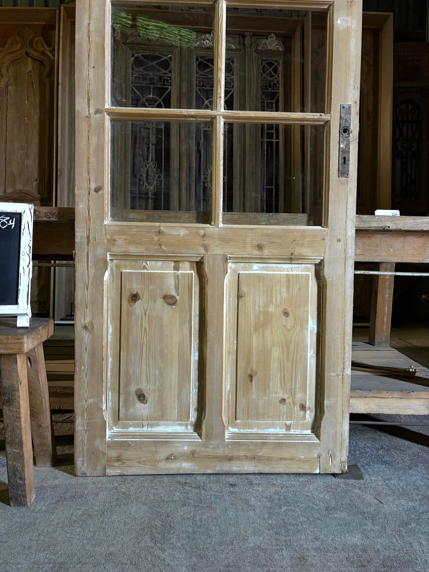 8 Lite Antique Glass Single Door - 32.25x84 - L65