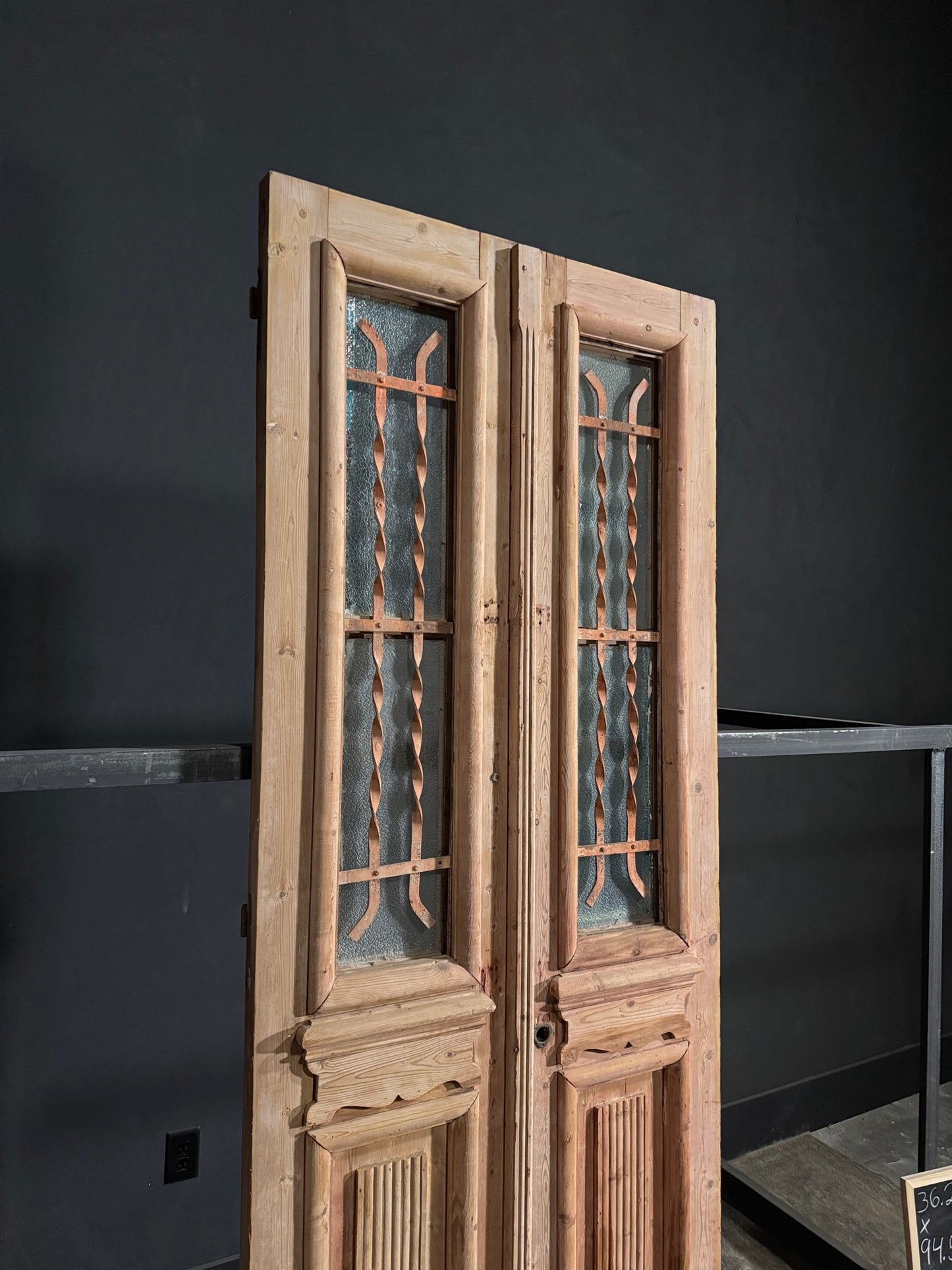 Antique Iron French Doors - 36.25x94.5 - N70