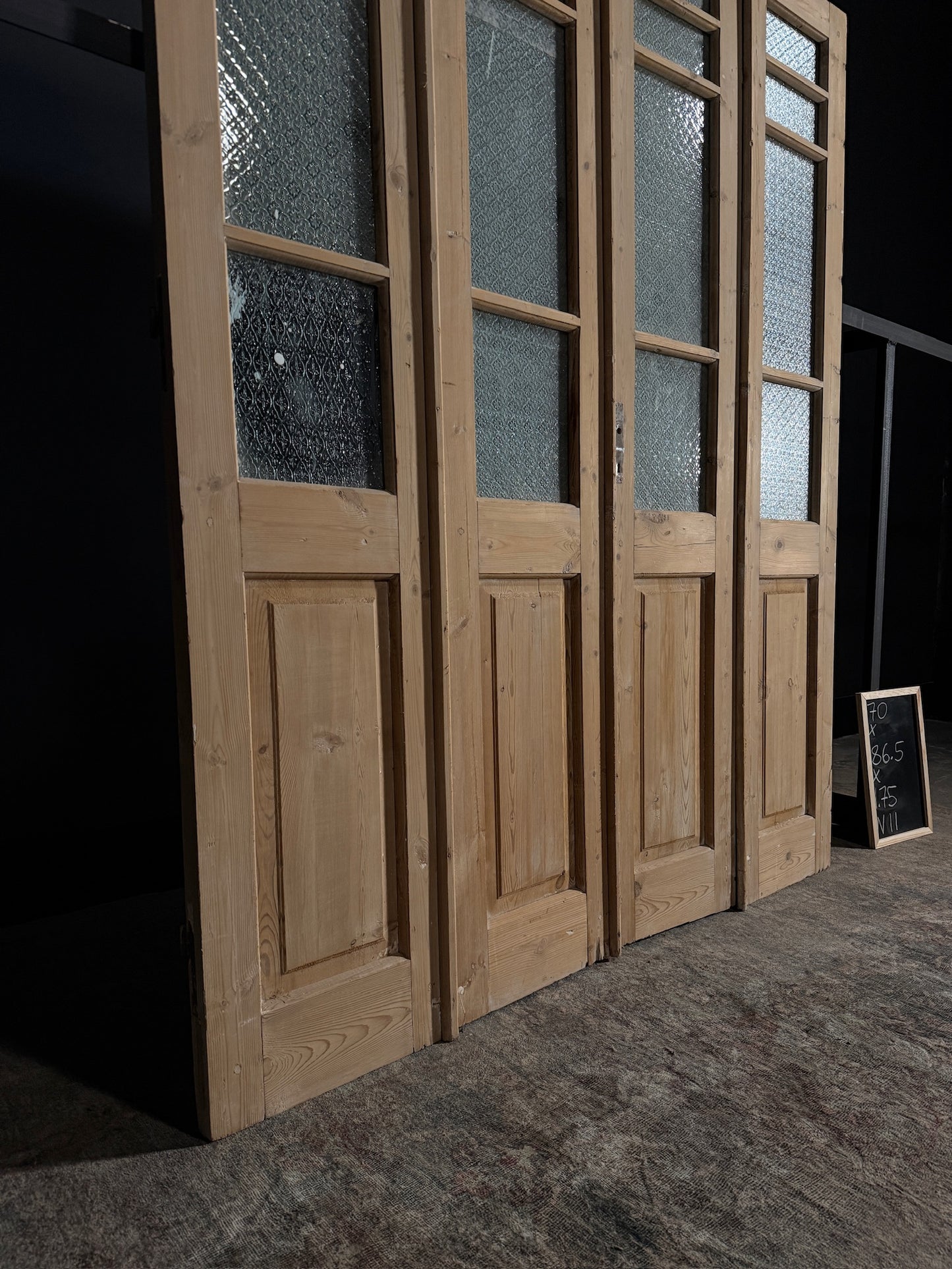 Antique Iron 3 Lite Bi-Fold Doors - 70x86.5 - N11