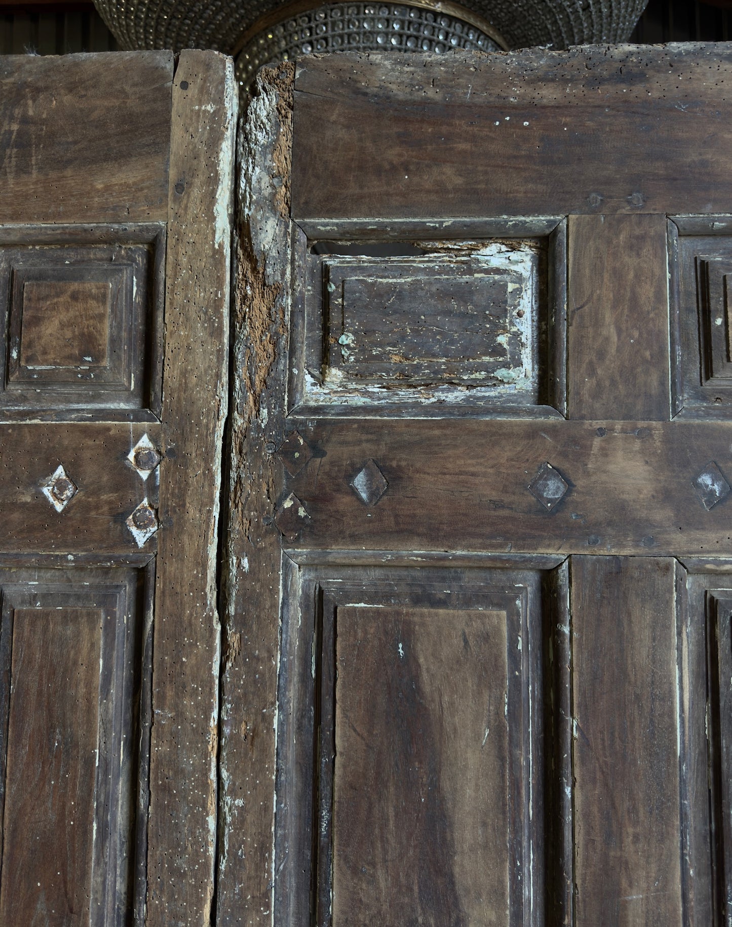 Spanish Multi-Panel Antique Door Pair - 38x87.5 - L262