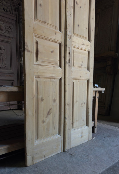 Antique 6 Panel Double Doors - 42.5x106.5 - L526