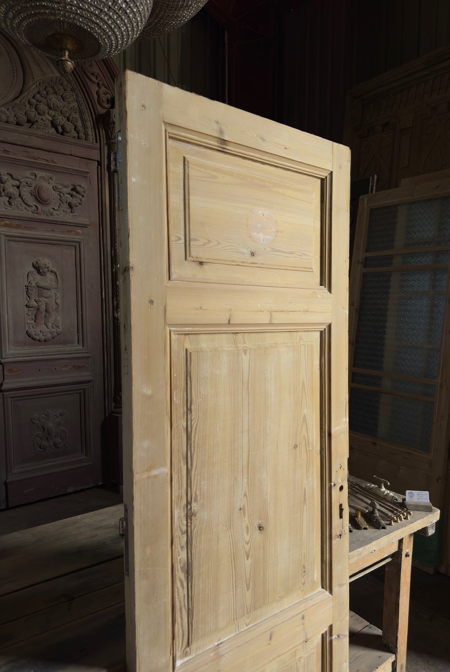 Antique 3 Panel Door - 28x80.25- L683