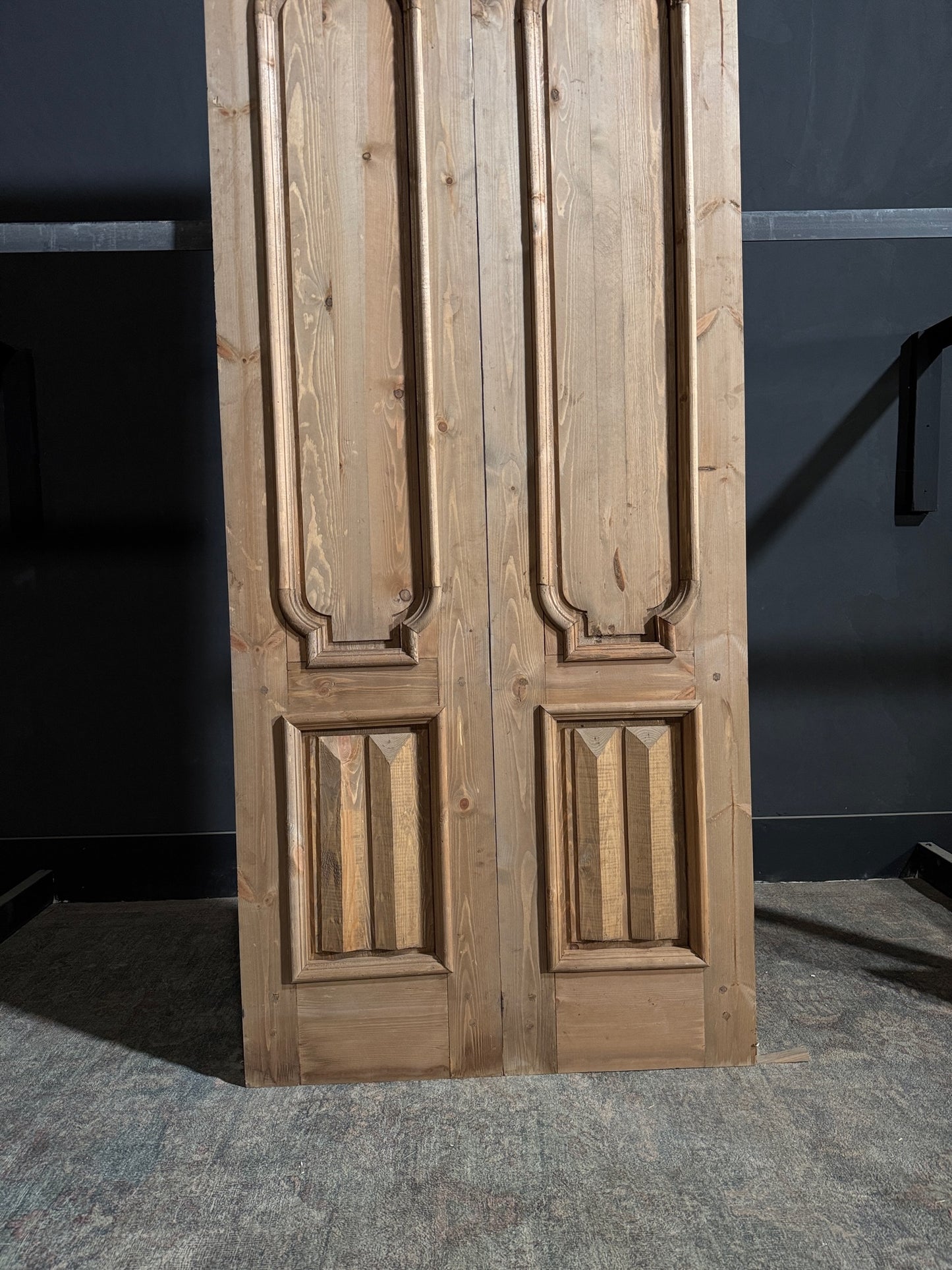 (The Allegra) Handcrafted Solid Wood Double Doors - 36x96 - N157