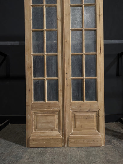 Antique Obscured Glass French Doors - 44x96.5 - N330