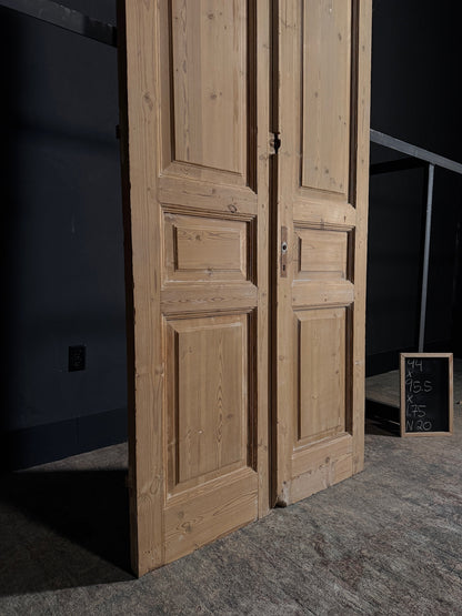 Antique Iron 3 Panel Double Doors - 44x99 - N20