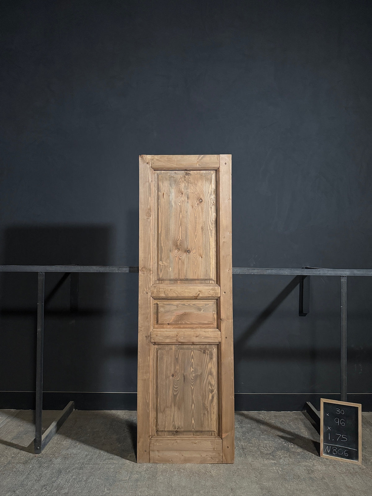 Handcrafted 3 Panel Solid Single Door - 30x96 - N806