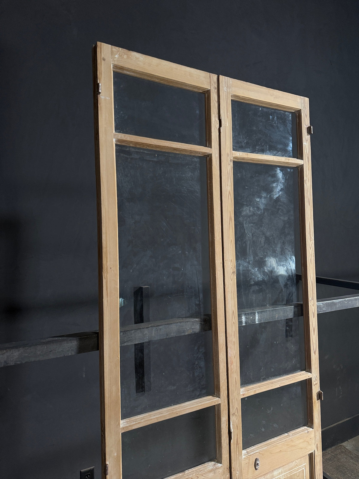 Antique Glass 2 Lite French Doors - 36.5x95.5 - N639