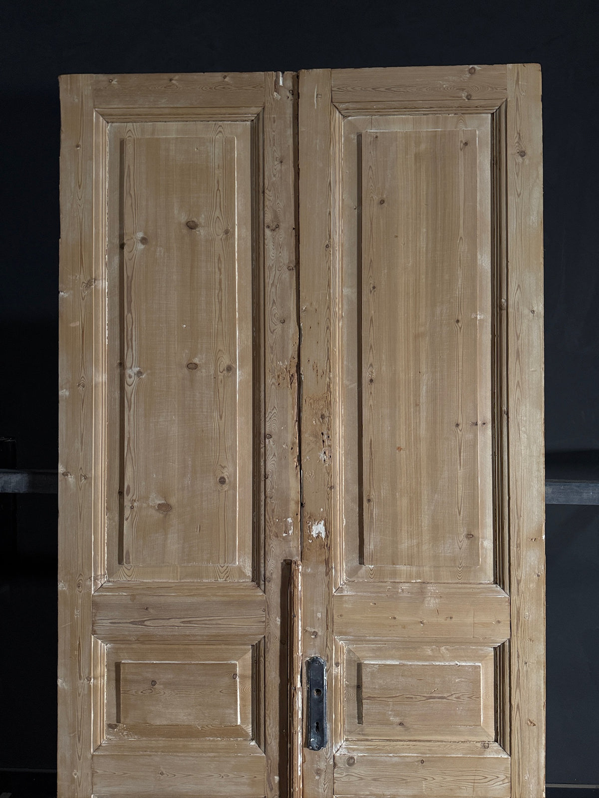 Antique 3 Panel Solid Double Doors - 44x97.5 - N606