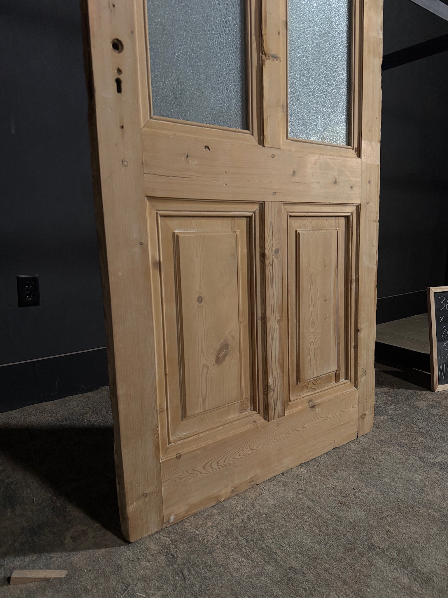 Antique Obscured Glass 2 Lite Single Door - 36.5x85 - N405