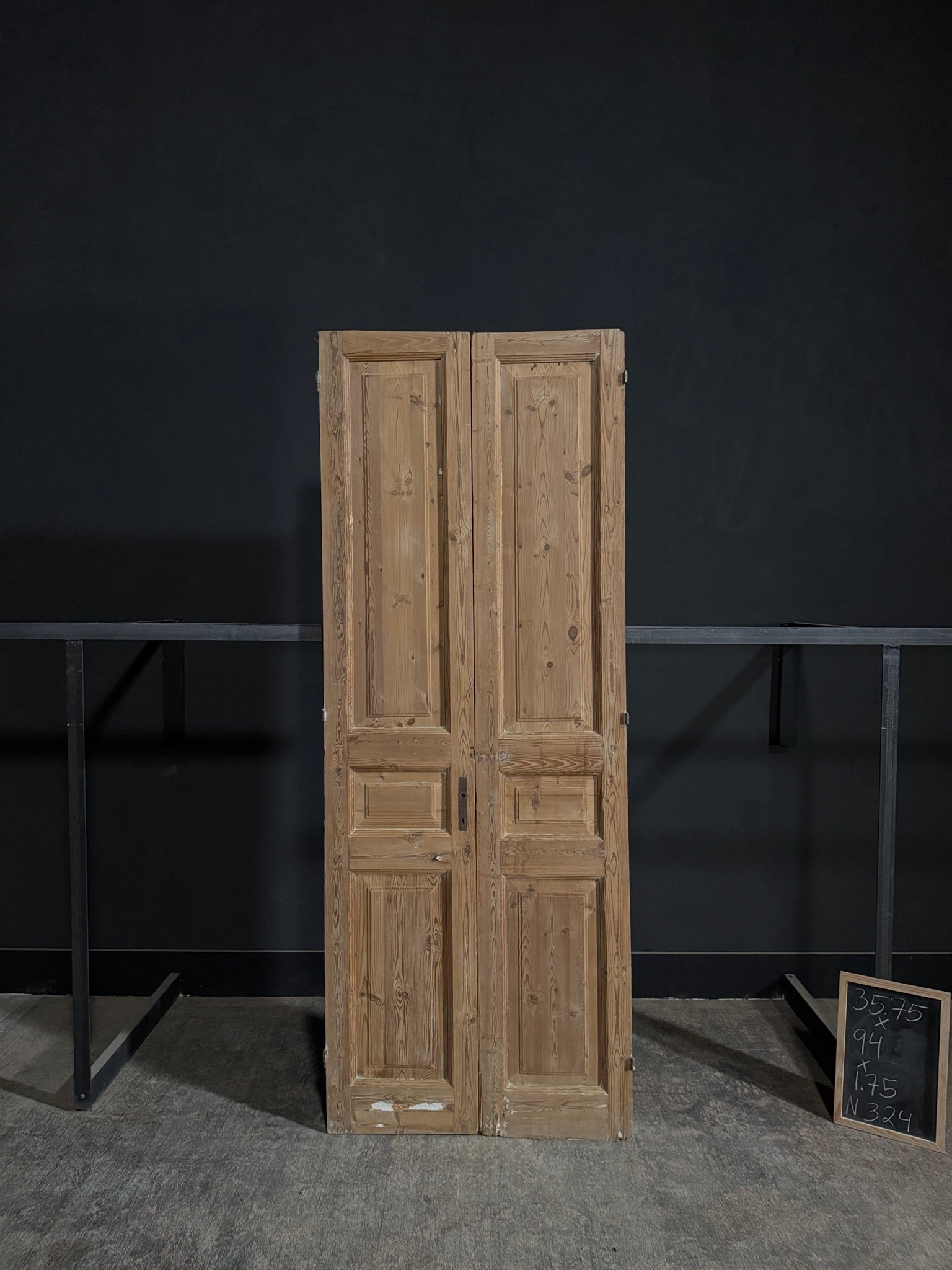 Antique Solid Double Doors - 35.75x94 - N324