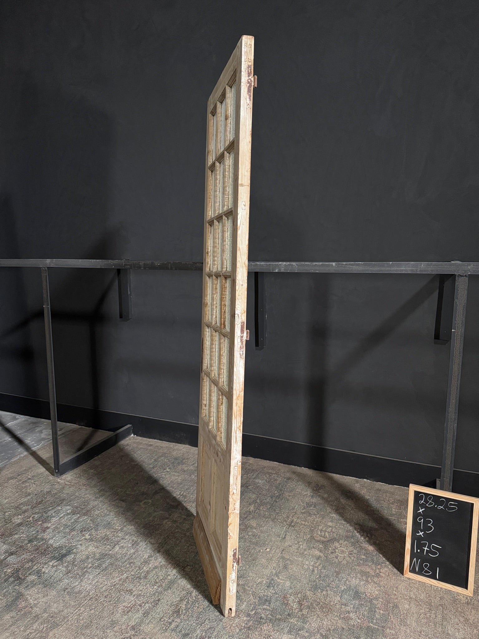 Antique Obscured Glass 18 Lite Single Door - 28.25x93 - N81