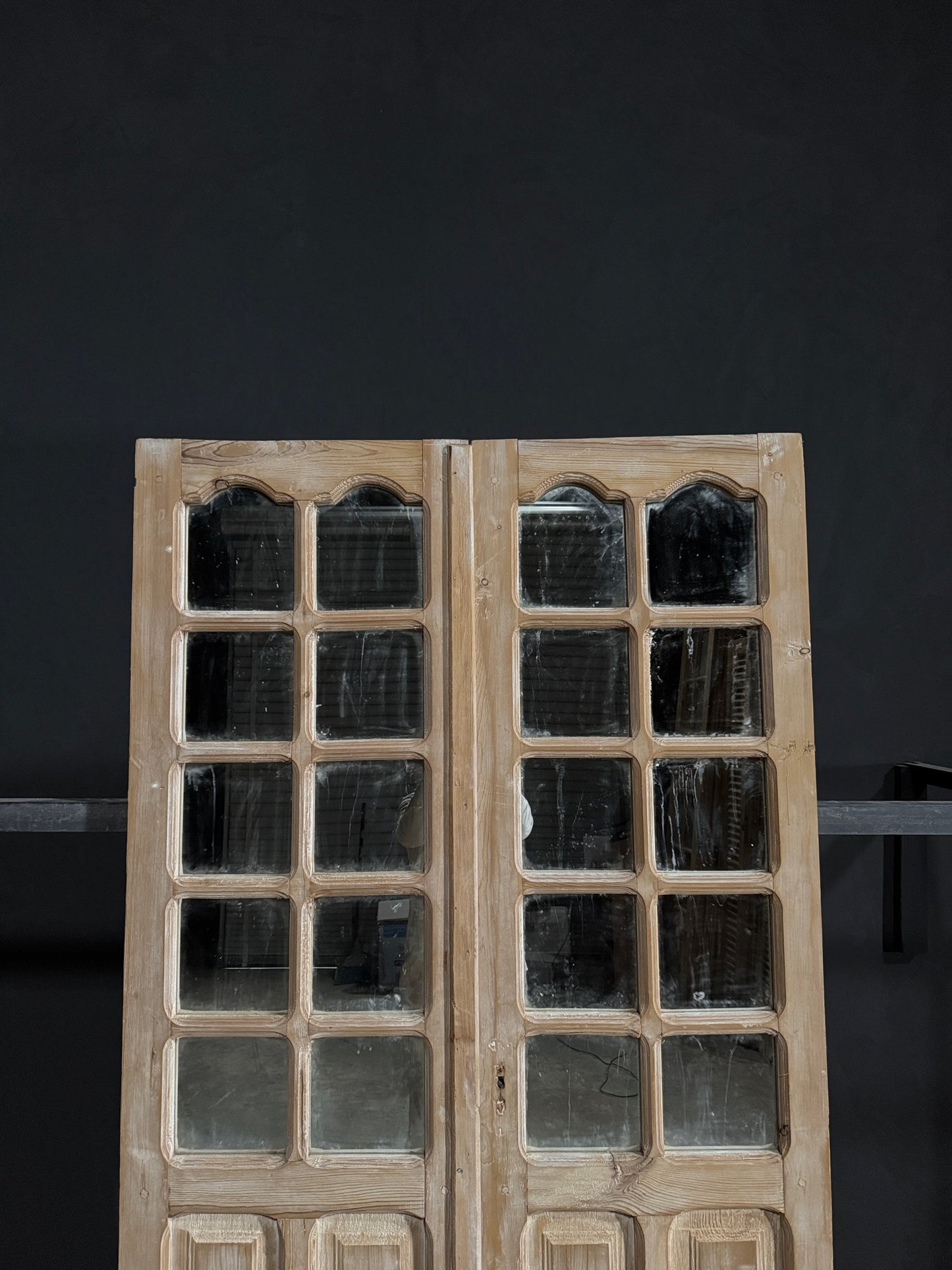 Antique Mirrored 10 Lite French Doors - 44.75x84.5 - N287