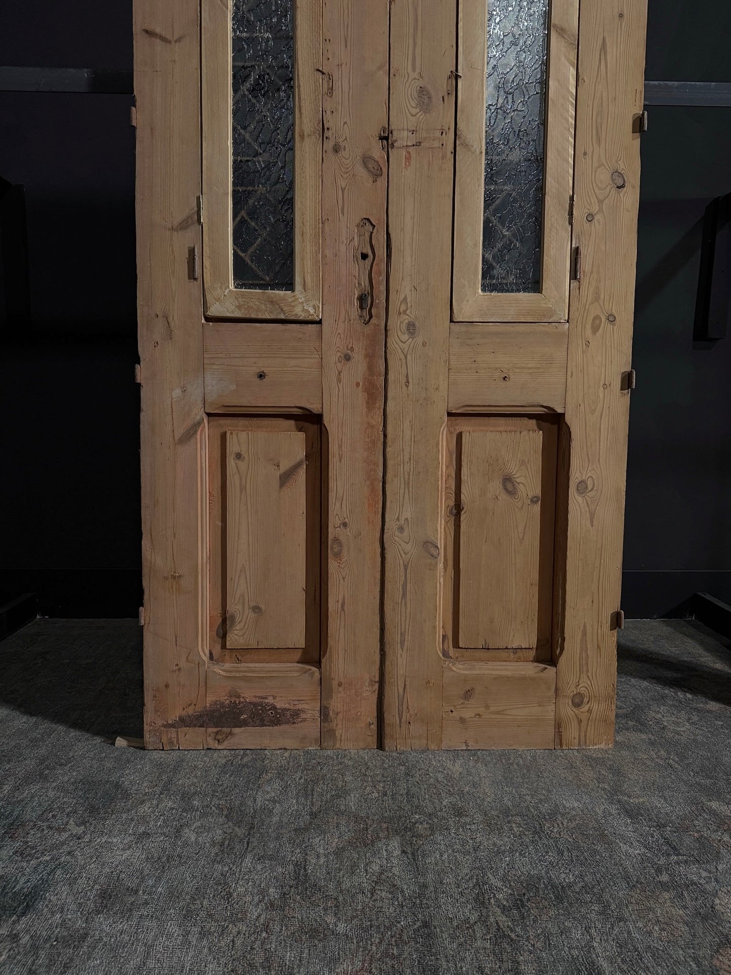 Antique Carved Iron French Doors - 43x89.5 - N36