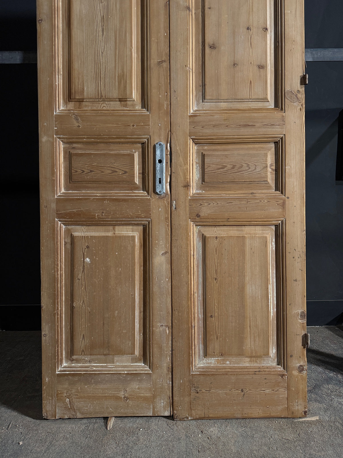 Antique 3 Panel Solid Double Doors - 42.5x101.5 - N670