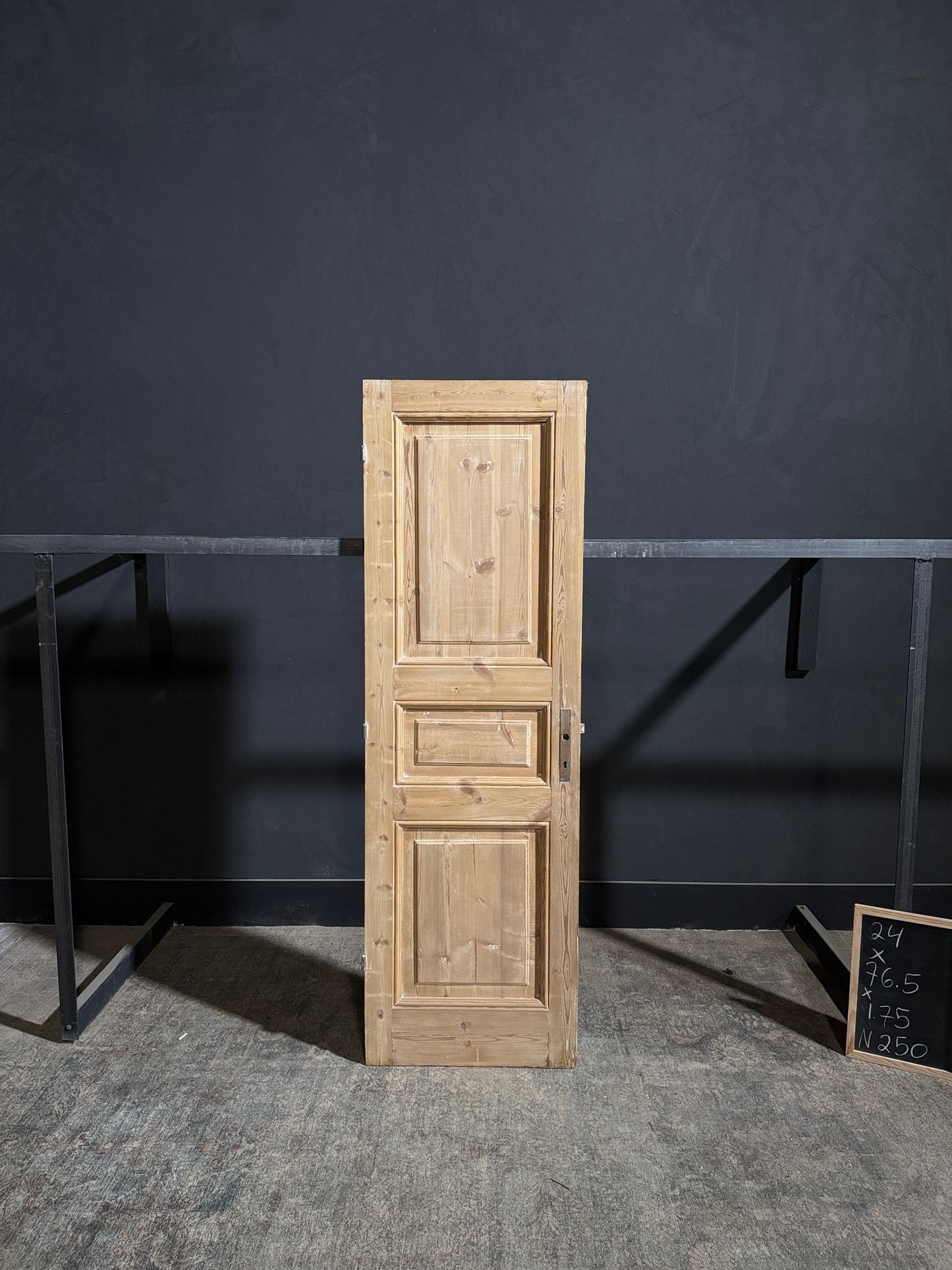 Antique 3 Panel Solid Single Door - 24x76.5 - N250