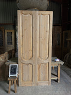 (Pierre) Handcrafted Solid Wood French Doors - 43.5x96 K191